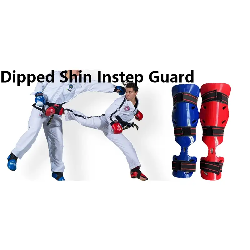 Dipped Taekwondo Shin Instep Guard